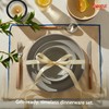 Sweese Dinnerware Sets,12 Pieces Porcelain Round Plates and Bowls Sets,