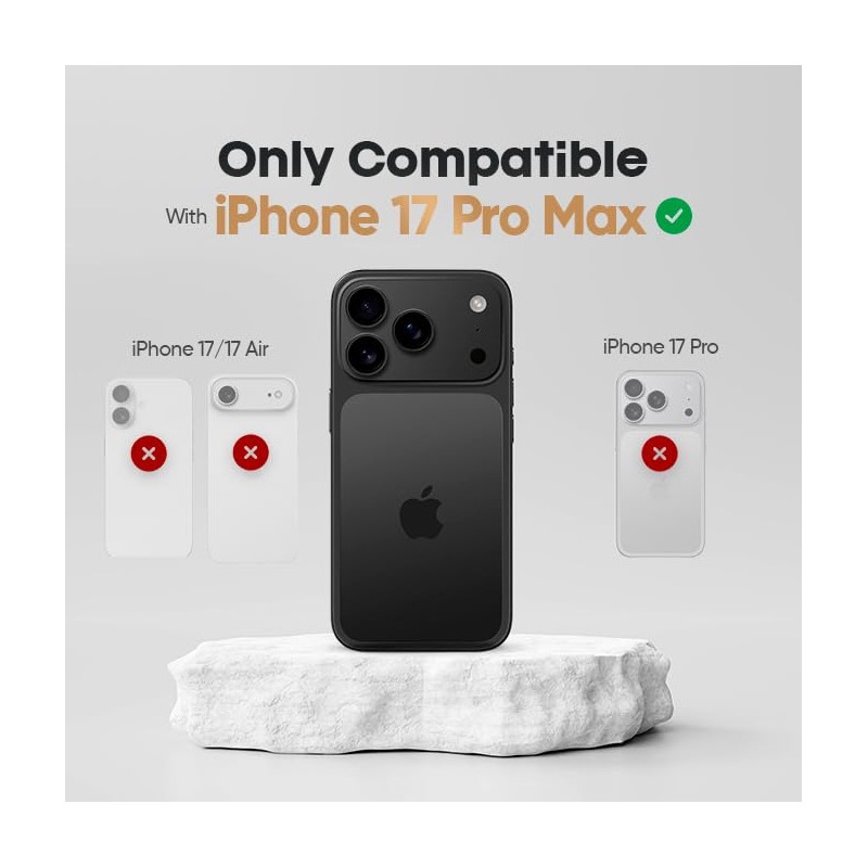 MOTIVE for 17 Pro Max, funda con clip para cinturón