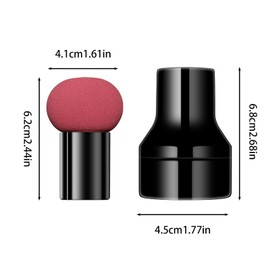 Makeup Powder Puff Kit, 2 Pcs Mushroom Shaped Applicators with Mini Handles for Foundation, Concealer, Loose Powder