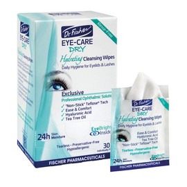 Dr. Fischer Eyelid Wipes for Clear Eyes. Everyday Eye Wipes for Dry, Red or Allergy Eyes. Hypoallergenic Makeup Remover.