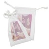 Lunarable Feminine Fabric Pouch Set of 2, Design in the