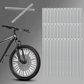 LOYELEY Bicycle Spoke Reflector, Set of 36, Reflective Tube, Clip, Wheel Reflector, Easy Installation, Night, Inclement Weather, Visible, Bicycle Modification, Mountain Bikes (36)