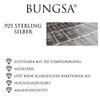 Bungsa Double Pearl Stud Earrings for Women White .925 Sterling