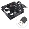 2pcs 12cm 5V DC 120x120x25mm Brushless USB Case Cooler Fan