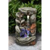 Hi-Line Gift Ltd. Stone Waterfall Fountain W/ 4 RGB LEDs,
