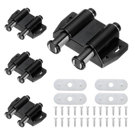 uxcell 4Pack Magnetic Touch Latches, Push to Open Magnet Pressure Touch Release Latches for Cupboards Door, Black