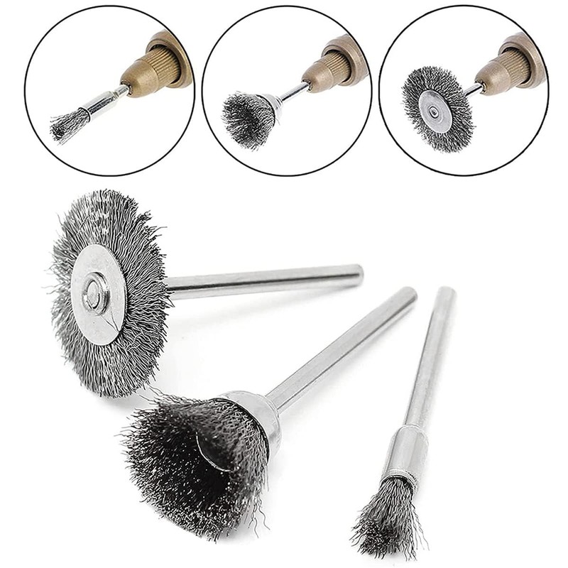 Bestgle 45pcs Steel Wire Wheel Brushes Polishing Set Buffing Accessories