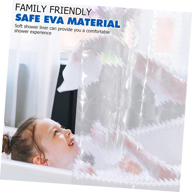 iplusmile 3D Pattern Shower Curtain Liner Waterproof Stand up Shower