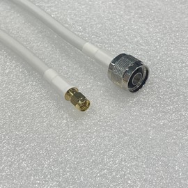 qishun 100FT 5D-FB Coaxial Cable 50 Ohm Ultra Low Loss Coax Cable with N-Male to SMA-Male Connectors for Cell Signal Booster, Outdoor and Indoor Antennas, Taps, and Splitters