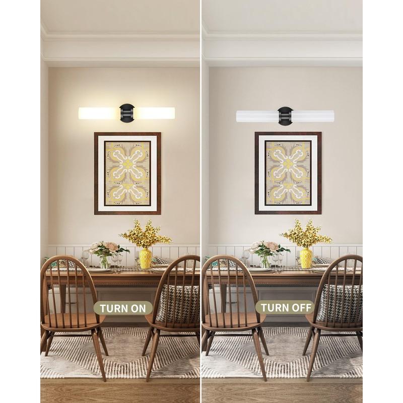 Battery Operated Wall Sconce Set of Two, Modern Rechargeable Wall