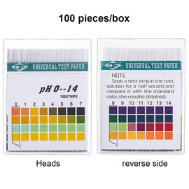 ZCSOWE pH Test Strips Pack of 100 Litmus Test Paper Measuring Range 0-14 Indicator Universal Paper Acid Test for Aquariums Drinking Water Check Your Acid-Alkaline Household via the Saliva