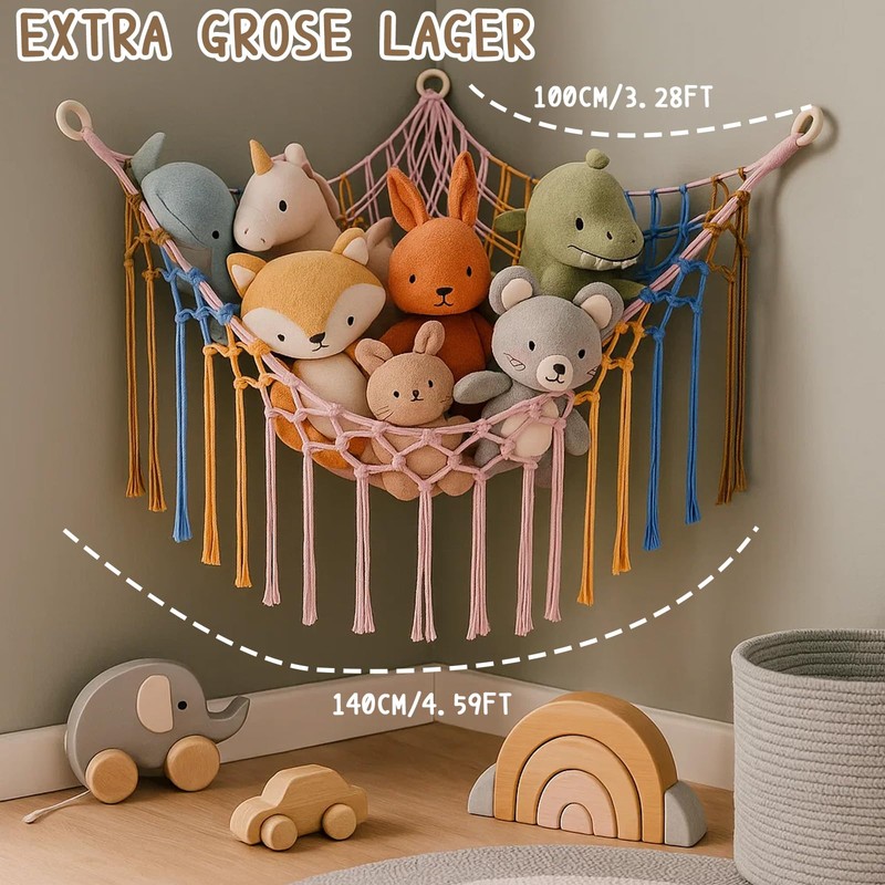 Cuddly Toy Storage, Storage Net for Children's Room, Toy Organiser