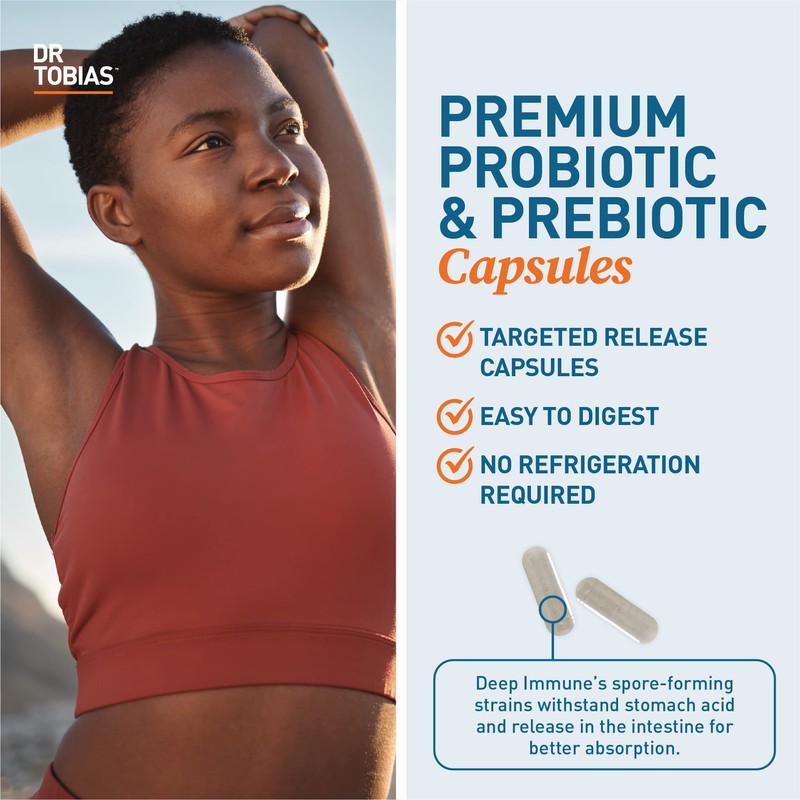 Dr. Tobias Deep Immune Probiotics & Prebiotics, Dual Action Digestion