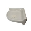 Almond Beige Almond Bone Ceramic Shower Corner Tray Soap Dish