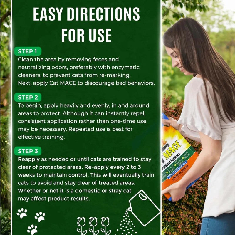 Nature's MACE Cat MACE Granular No-Dig Cat Repellent | Cat