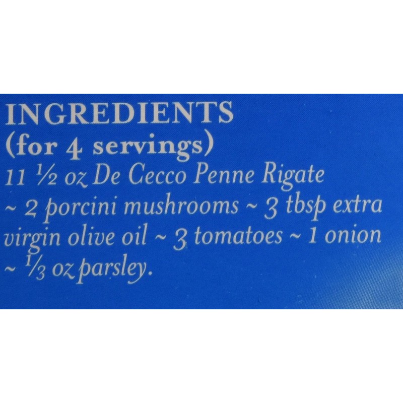 De Cecco Semolina Pasta, Penne Rigate No.41, 1 lb (Pack