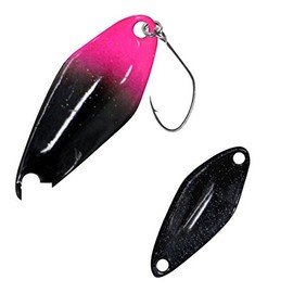 FTM Spoon Tremo 2.9 cm - Trout Blinker for Ultra Light Fishing for Trout, Trout Bait for Spin Fishing, Spinner Bait, Blinker, Colour: Black/Pink/Black, Weight: 2, 3 g