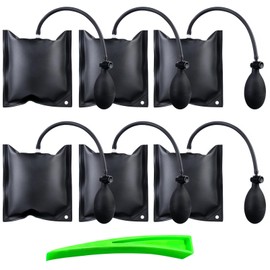 Mounting Cushion Air Cushion Lifter, Pack of 6 Mounting Cushion Air Cushion with Auxiliary Tool, Air Cushion Lifter, Window Mounting, Air Wedge Pump, Lifting Cushion for Door Window Installation, Car