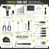 WORKPRO Home Tool Kit with Power Drill, 108PCS Power Home