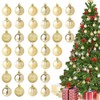 36 PCS Esferas Navideñas de 4 cm, Set con 6