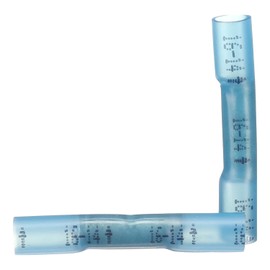 Scotchlok Butt Connector Heatshrink, 25/Bottle, MH14BCX, Built-in Wire Stop for Correct Positioning Blue