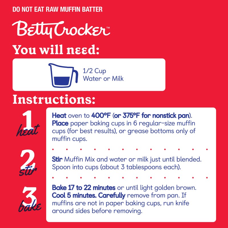 Betty Crocker Banana Nut Muffin Mix, Made With Walnuts, 6.4
