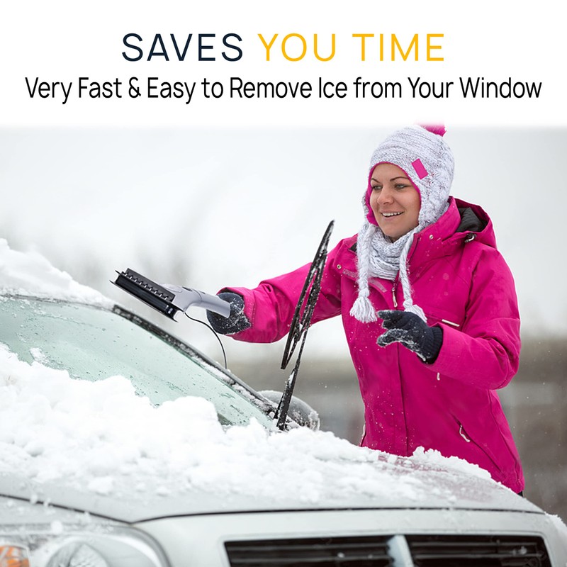 VaygWay Electric Heated Car Window Snow Ice Scraper with Light