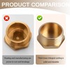 2 x brass plugs, 1 inch male thread, sealing plug