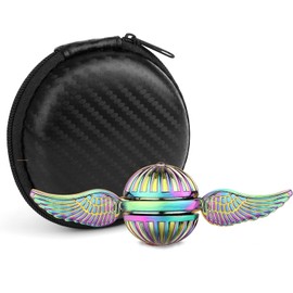 FLAFARY Fidget Spinner Hand Finger Spinning Toy Magic Orb Anxiety Toys Finger Spinners Toy Spining Novelty Toys for Adults and Kids (Rainbow)