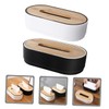 Ipetboom 2pcs Elegant Bamboo Tissue Box Retro Napkin Container for