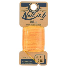 Wakaisangyou Nail it NL01520 String Art Yarn, Yellow, Thickness: Equivalent to No. 5, 66.6 ft (20 m) Roll
