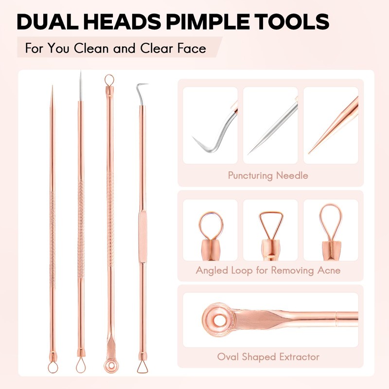 FEITA Blackhead Remover Pimple Comedone Extractor Tool, Stainless Acne Tools