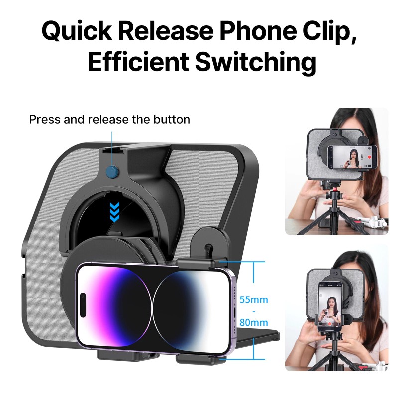 Ulanzi RT02 Universal Teleprompter Prompter for DSLR Camera Phone Tablet