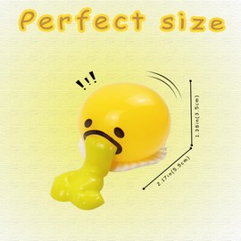 lulucross 2 Pcs Vomiting Stress Ball Toy Set – Puking Egg Yolk Slime Balls, Squeeze Fidget Toys, Prank Gifts, and Sensory Stress Relief for Kids & Adults
