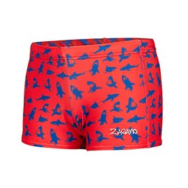 Zagano Children's Swimming Trunks Boys Swimwear Size 116-164 cm Made in EU, Red Black Shark