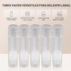 100pcs Transparente Bálsamo Labial Botella, 5ml Portátil Plástico Vacío Brillo