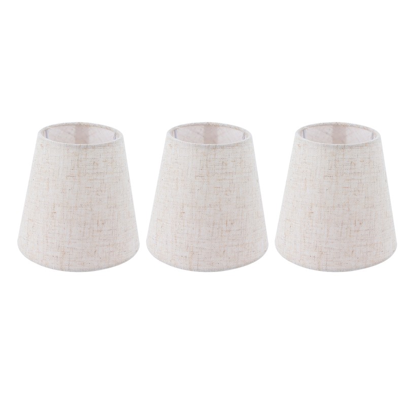 3PCS Linen Cloth Lamp Shade E14 Meson Lampshade for Candle