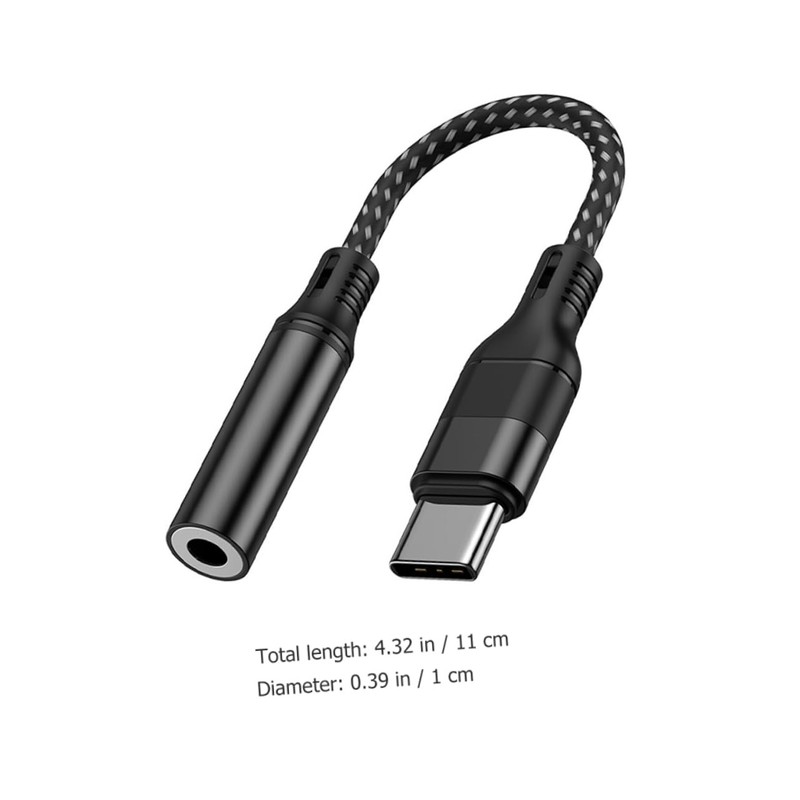 LABRIMP USB C to Headphone Adapter Durable Aux USB C