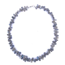 Labradorite Jewellery (Necklace) Labradorite Necklace Labradorite Drop Size Approx. 6 mm Clasp 925 Sterling Silver Model Number 059, Gemstone, Labradorite