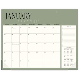 Desk Calendar 2024-2025 - 18 Months Academic Desk Calendar Runs from Jan. 2024 to Jun. 2025, 11 x 14 Inches, with Simple Color Design and To-Do List for Family Teacher Office
