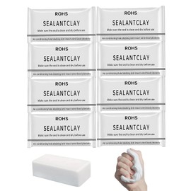 YXGJMYGS 8-Pack 240 Grams in Total White Seal Putty Waterproof Duct Seal Repair Sealing Clay, Quick Mending Mud for Drain Connection,Air Conditioning Hole, Wall Hole
