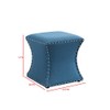 Kings Brand Furniture - Nailhead Trim Upholstered Stool Ottoman, Light