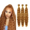 Fabimiya Human Hair Bundles 14 16 18 Inch Light Brown