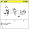 RIDEX ABS Sensor 412W0023 Left Golf V Hatchback (1K1) Touran
