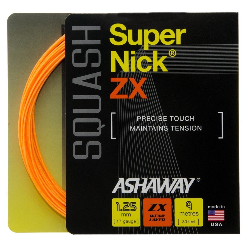 Ashaway SuperNick ZX 17/1.25mm Squash Set - Orange