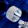 Clearine Women's Wedding Bridal Disco Ball Inspired Crystal Open Stretch