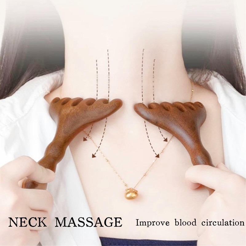 KINTEGOOD Sandalwood Massage Comb, Long Handle Wooden Scalp Massager, Scalp