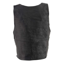 Milwaukee Leather SH1367Z Men's Black Leather Swat Style Rider Vest- Plain Back Panel for Club Patches - 56