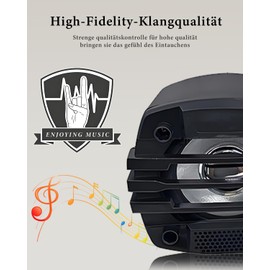 aichilra Motorcycle Speaker Handlebar, System Audio stéréo de guidon Avec Radio FM et Bouton de contrôle, gamme complète étanche Bluetooth Haut-parleurs stéréo Pour Scooter 12 V VTT