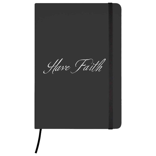 A5 'Have Faith' Black Hardcover Ruled Notebook (NB00075398)